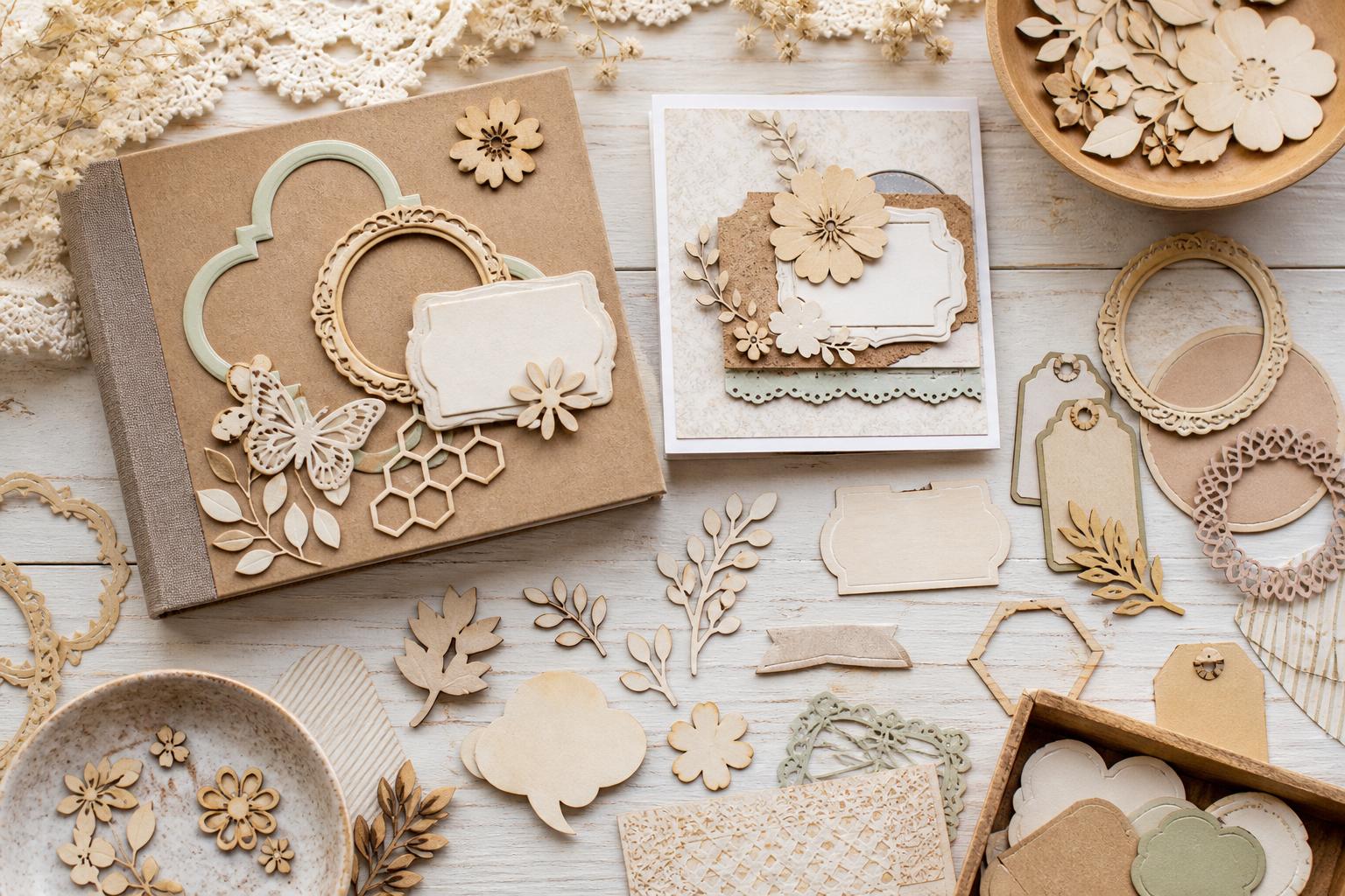 Chipboard, Wooden Shapes & Die-Cuts