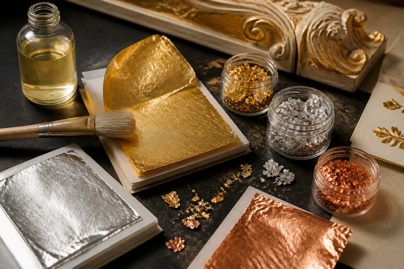 Imitation Leaf, Metal Flakes & Gilding Supplies