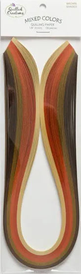 Quilled Creations Quilling Paper Mixed Colours - 3mm - Browns