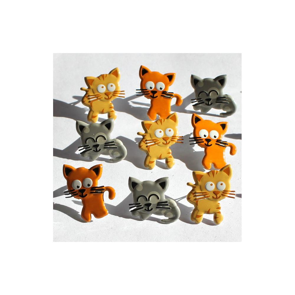 Eyelet Outlet Shape Brads - Kitties