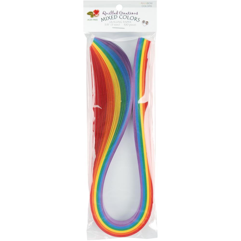 Quilled Creations Quilling Paper Mixed Colours - 9mm - Rainbows