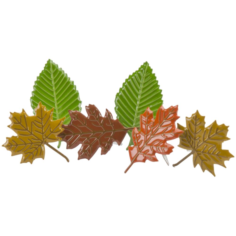 Eyelet Outlet Shape Brads - Leaves