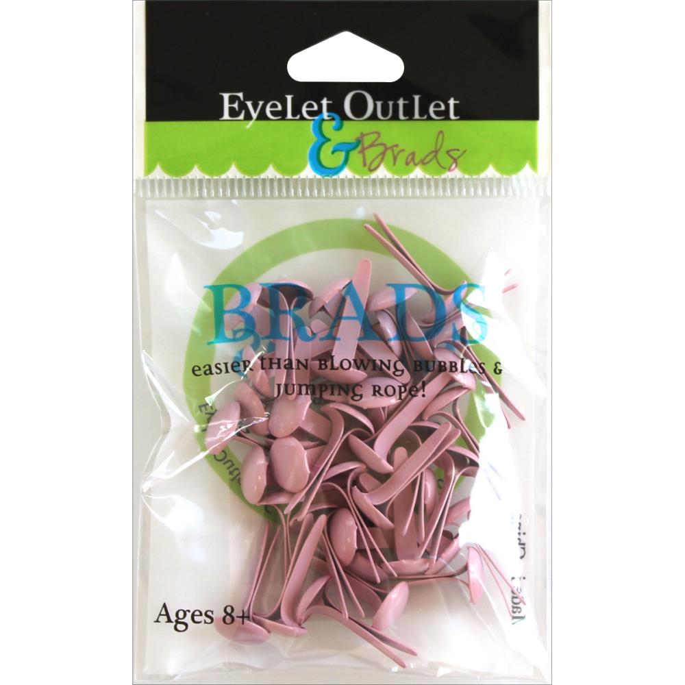 Eyelet Outlet Round Brads 8mm - Pastel Pink