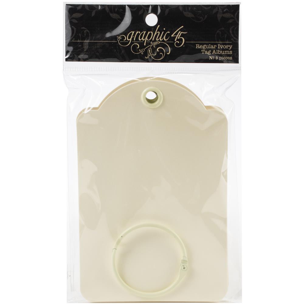 Graphic 45 Staples Rectangle Tag Album - Ivory