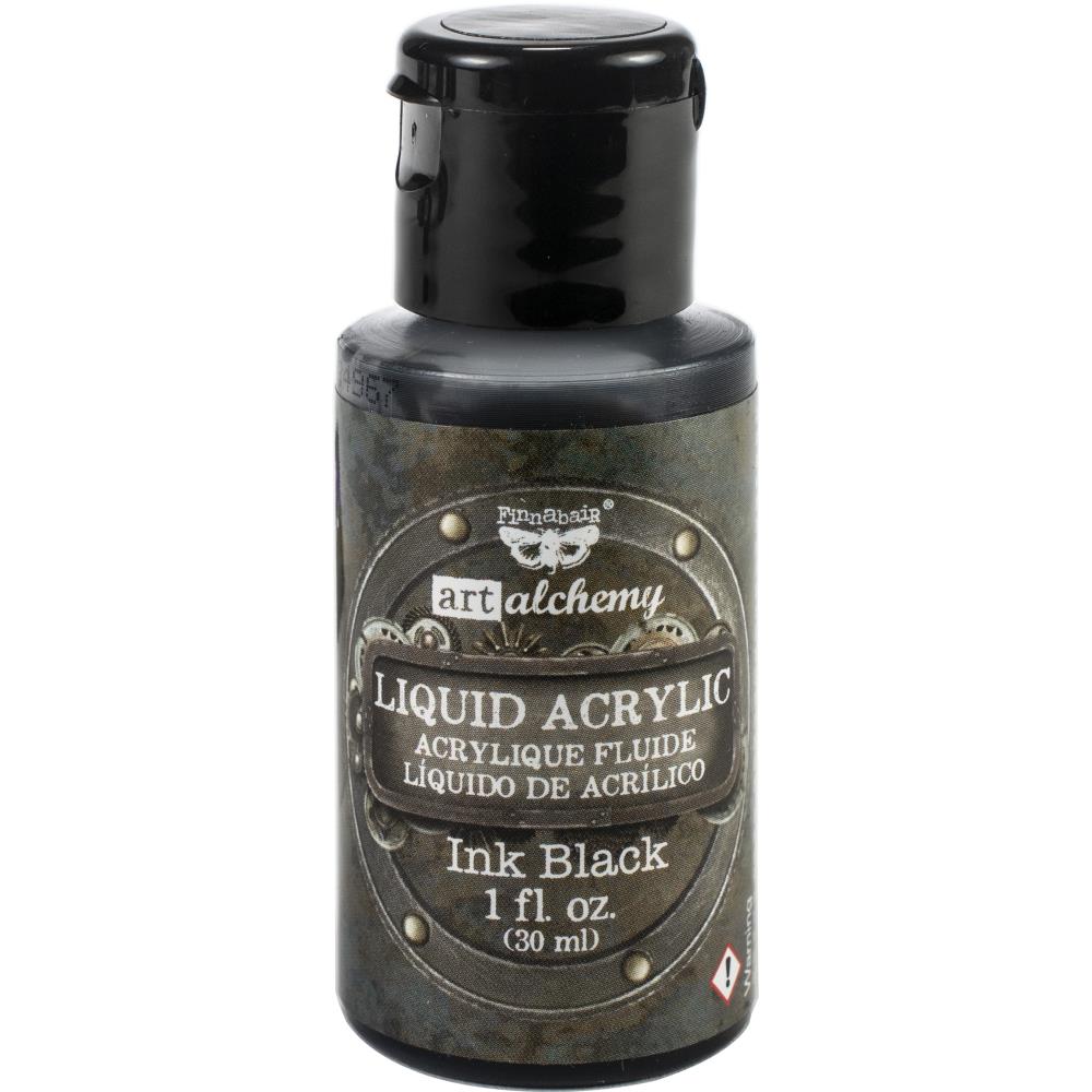 Finnabair Art Alchemy Acrylic Paint 30ml - Ink Black