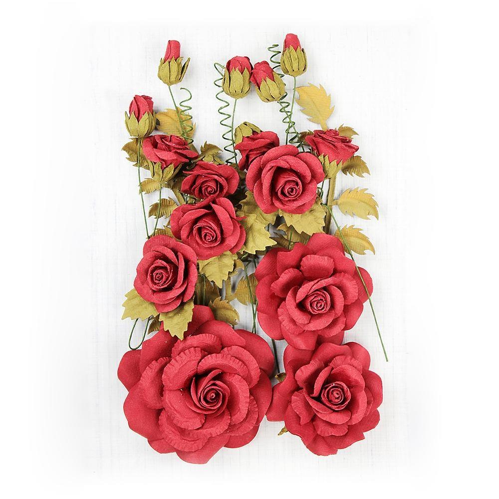 Little Birdie Rosalind Paper Flowers - Sangria