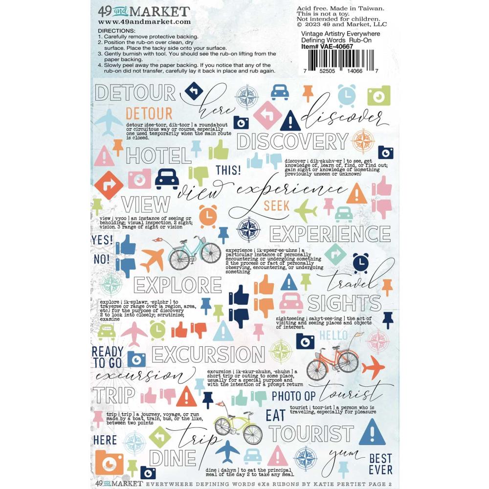 49 And Market Rub-Ons - Vintage Artistry Everywhere Defining Words