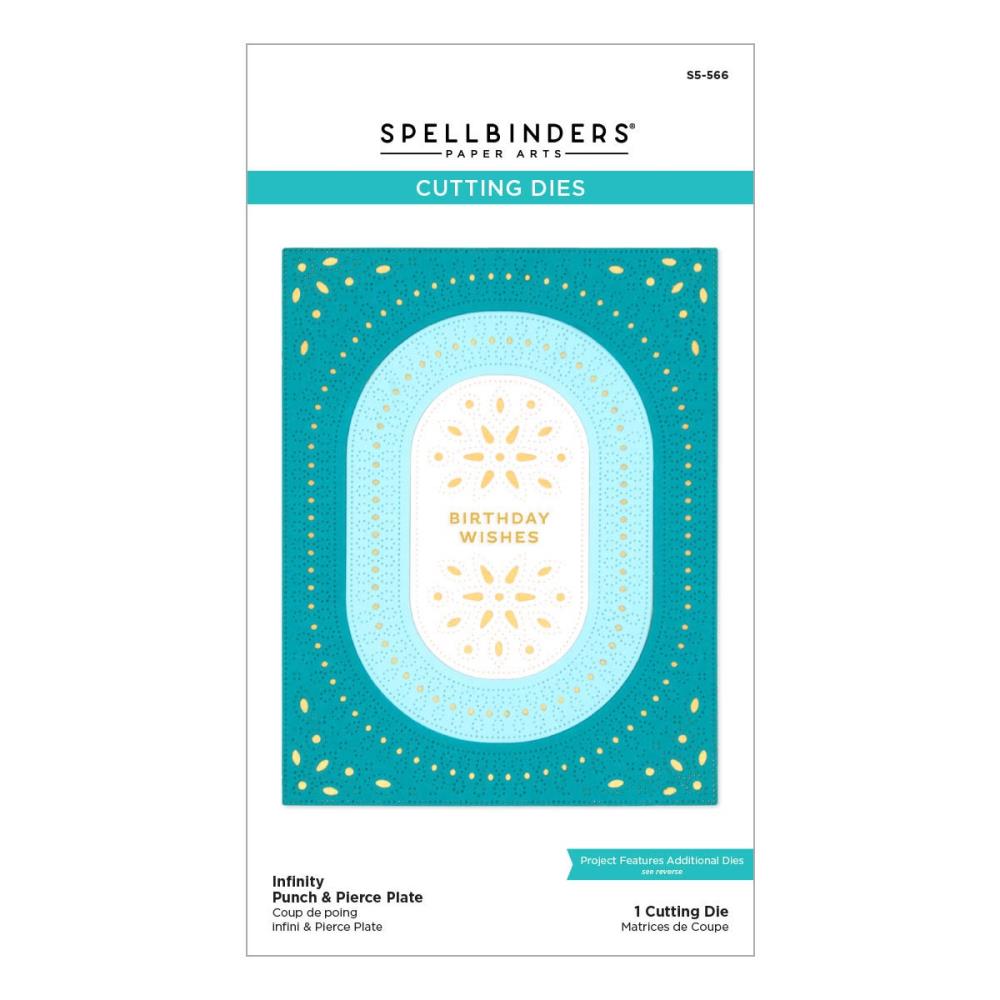 Spellbinders Etched Dies From The Stylish Ovals Collection - Infinity Punch & Pierce Plate
