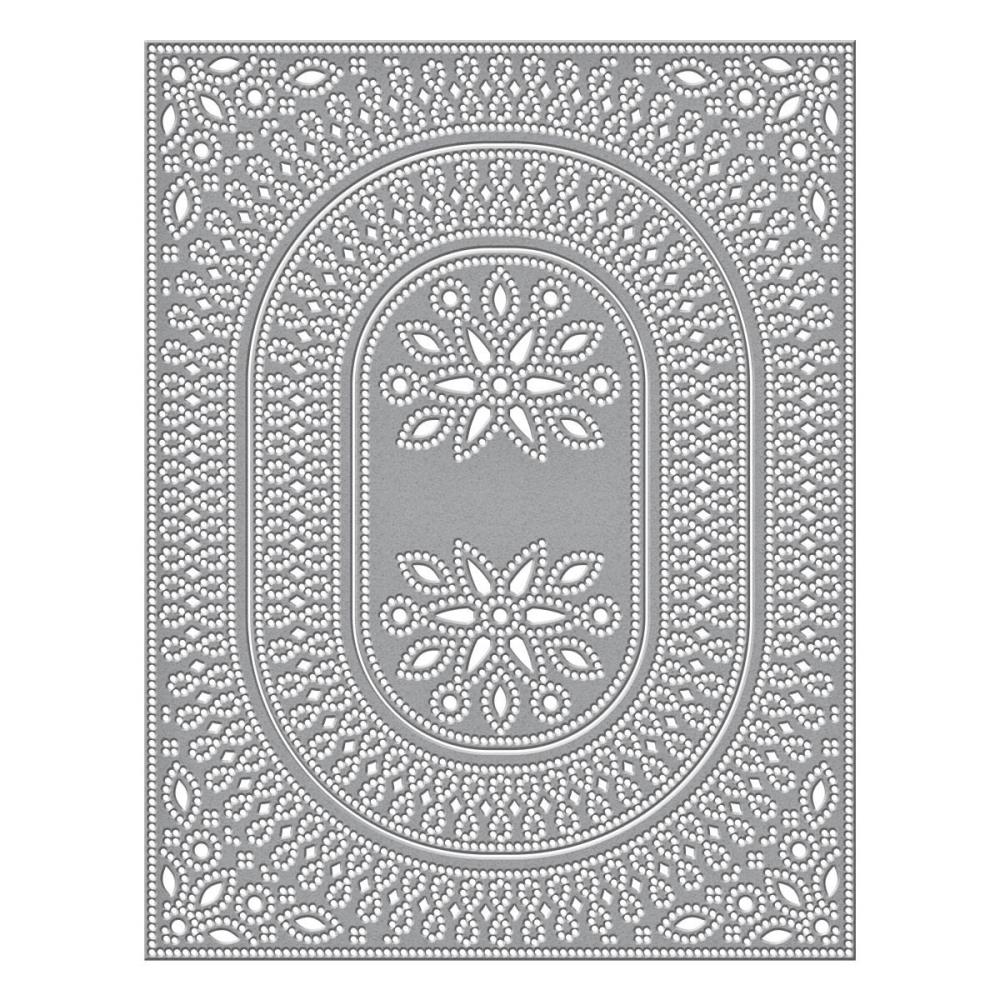 Spellbinders Etched Dies From The Stylish Ovals Collection - Infinity Punch & Pierce Plate