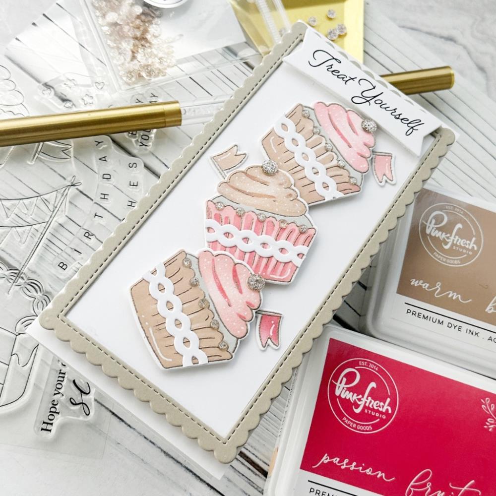 Pinkfresh Studio Clear Stamp Set - Basic Banners: Celebrate