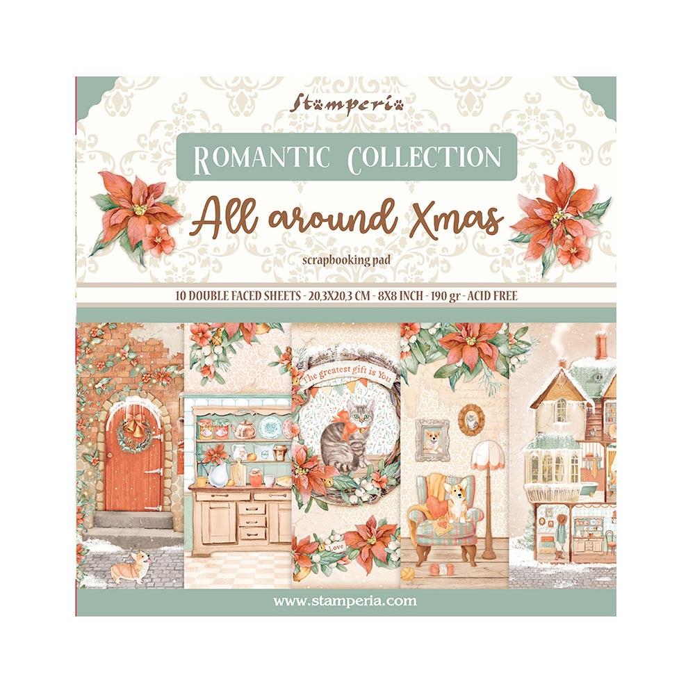 Stamperia Double-Sided Paper Pad 8x8 - All Around Christmas
