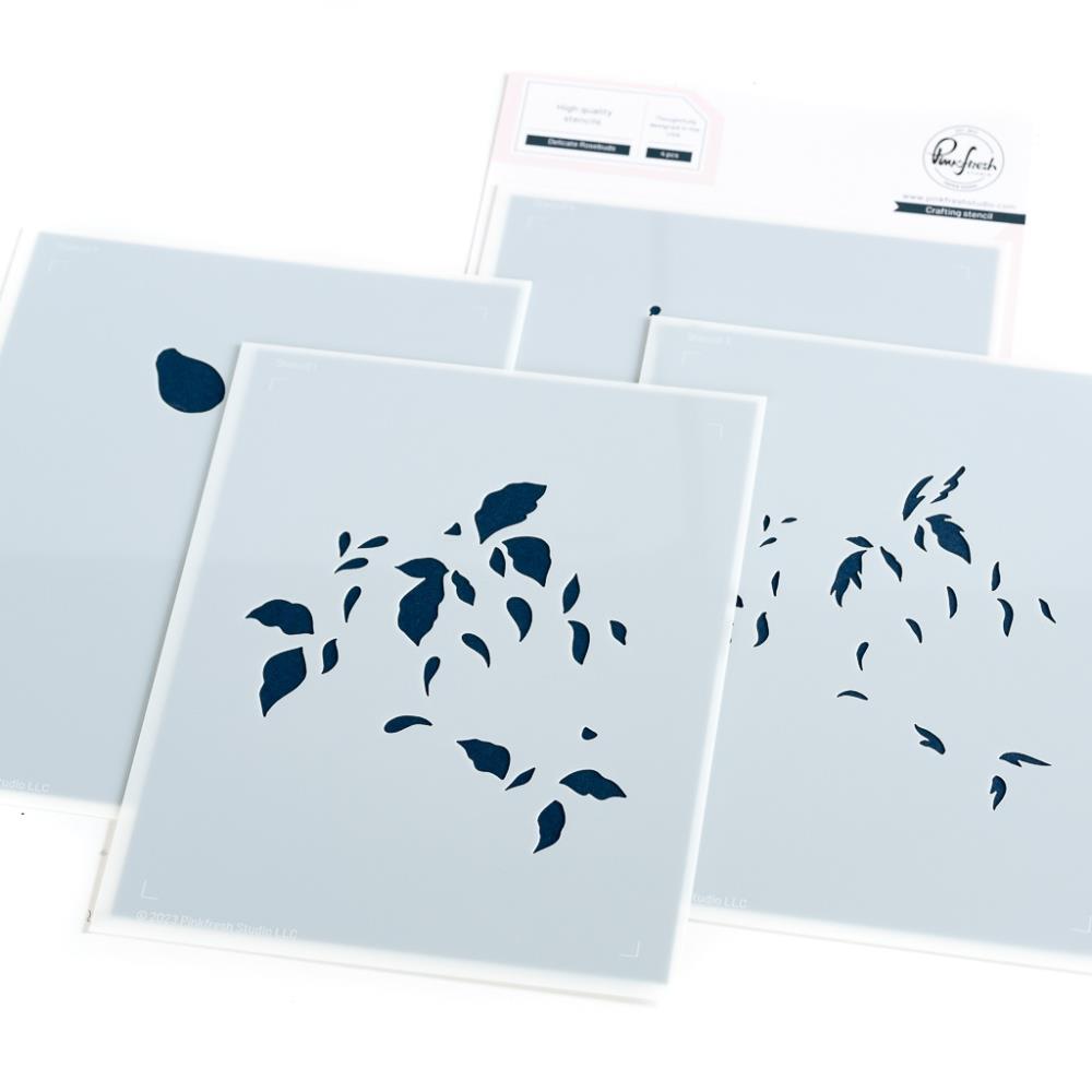 Pinkfresh Studio Stencils - Delicate Rosebuds