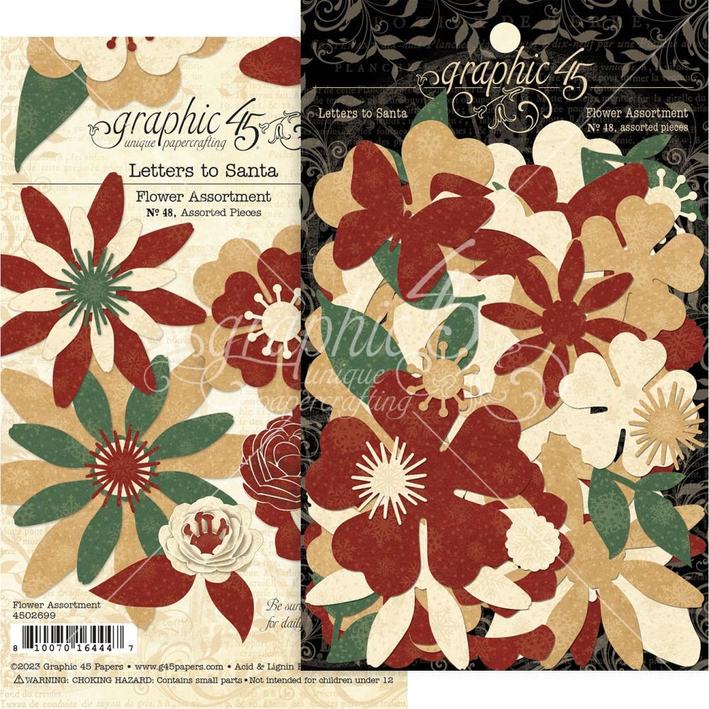 Graphic 45 Flower Assortment - Letters To Santa
