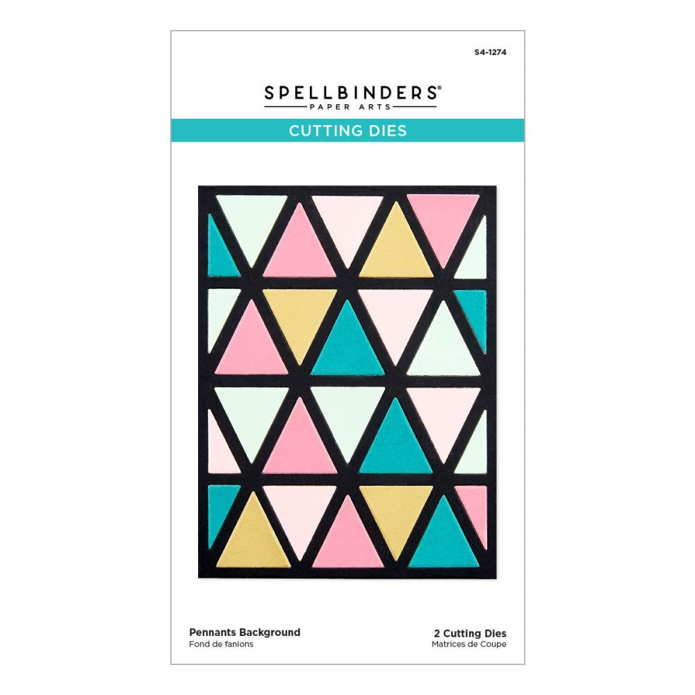 Spellbinders Etched Dies - Pennants Background