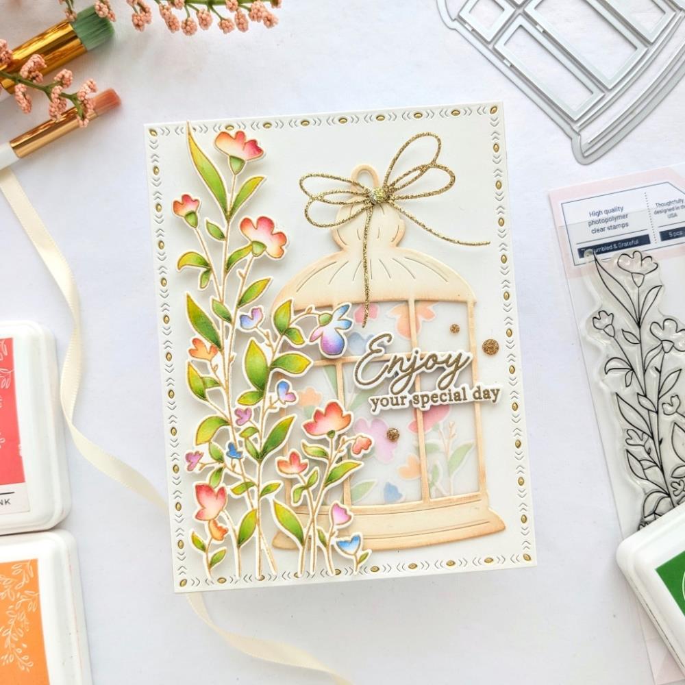 Pinkfresh Studio Clear Stamp Set - Humbled & Grateful