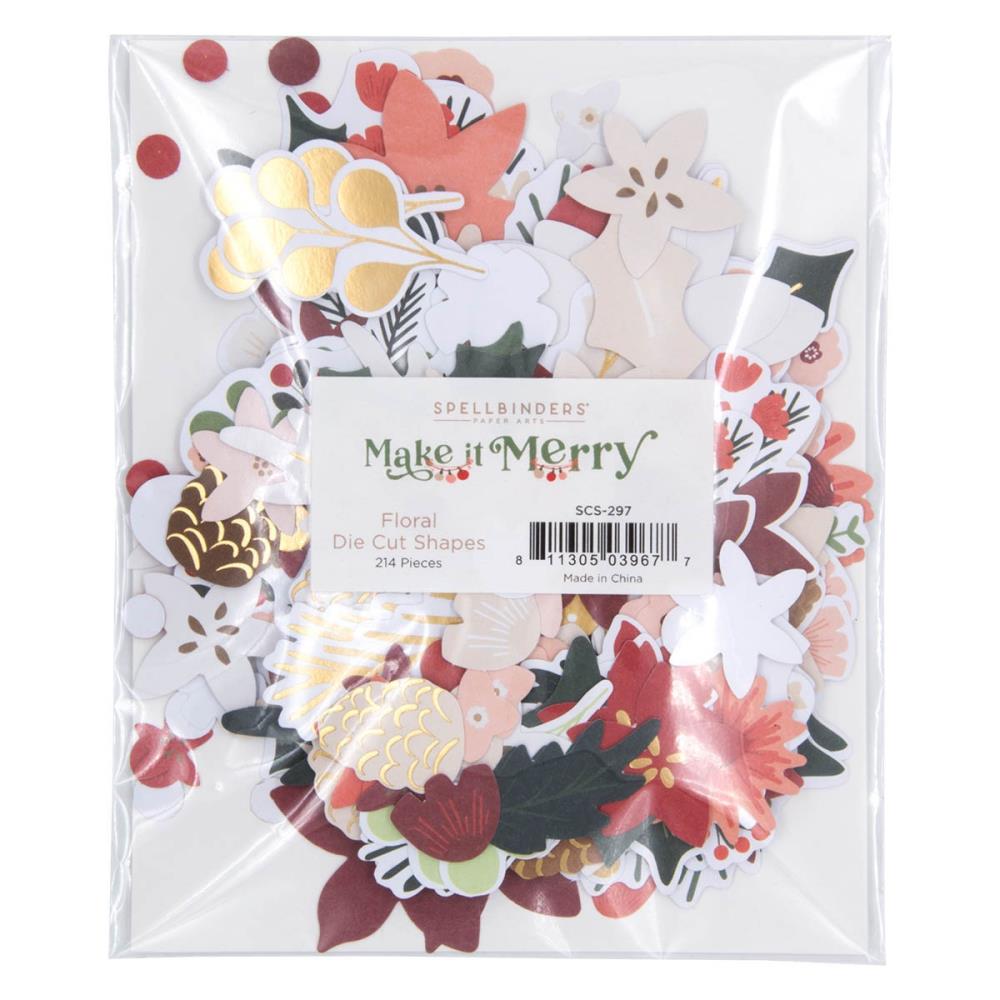 Spellbinders Printed Die-Cuts - Make It Merry Floral