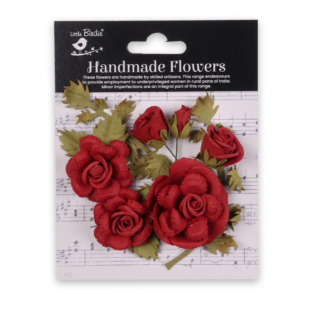 Little Birdie Vida Paper Flowers - Cardinal Red