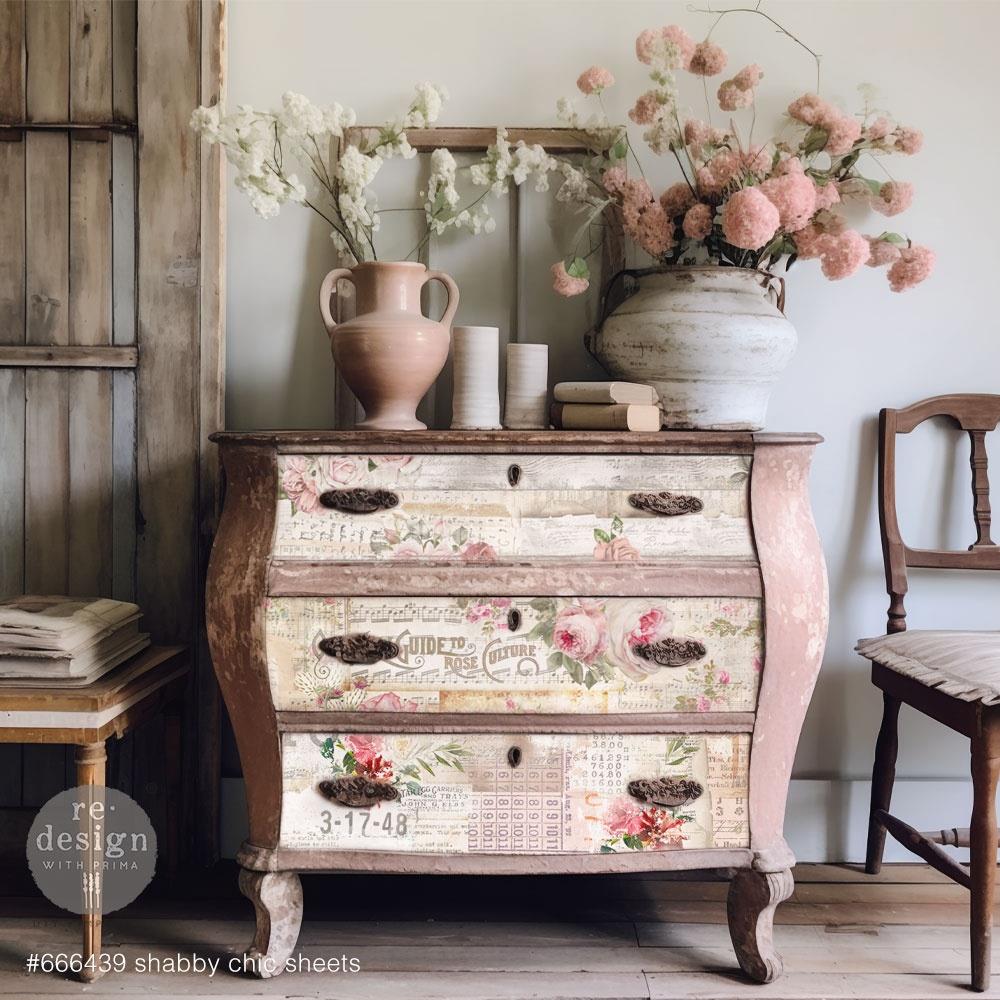 Prima Re-Design Decoupage Decor Tissue Paper - Shabby Chic Sheets