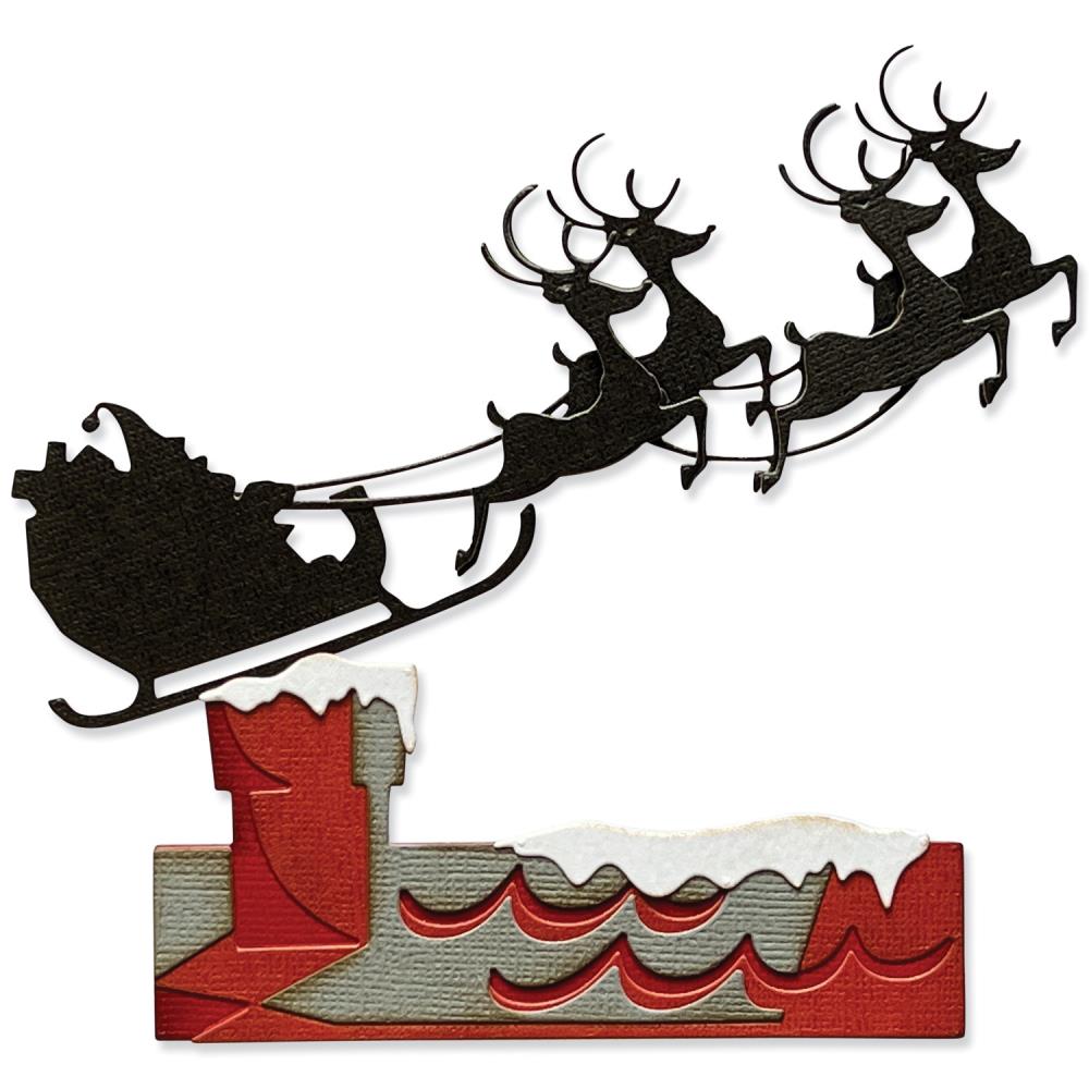 Sizzix Thinlits Dies By Tim Holtz - Reindeer Sleigh