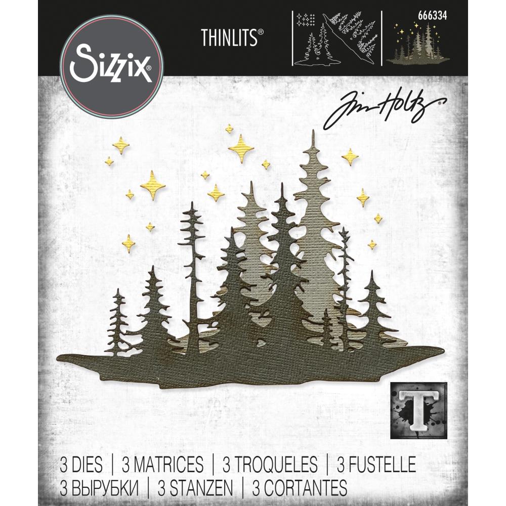 Sizzix Thinlits Dies By Tim Holtz - Forest Shadows