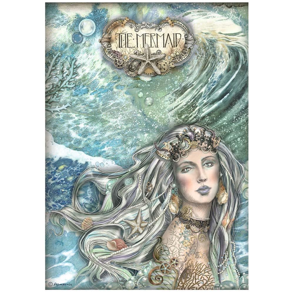 Stamperia Rice Paper Sheet A4 - Songs Of The Sea The Mermaid