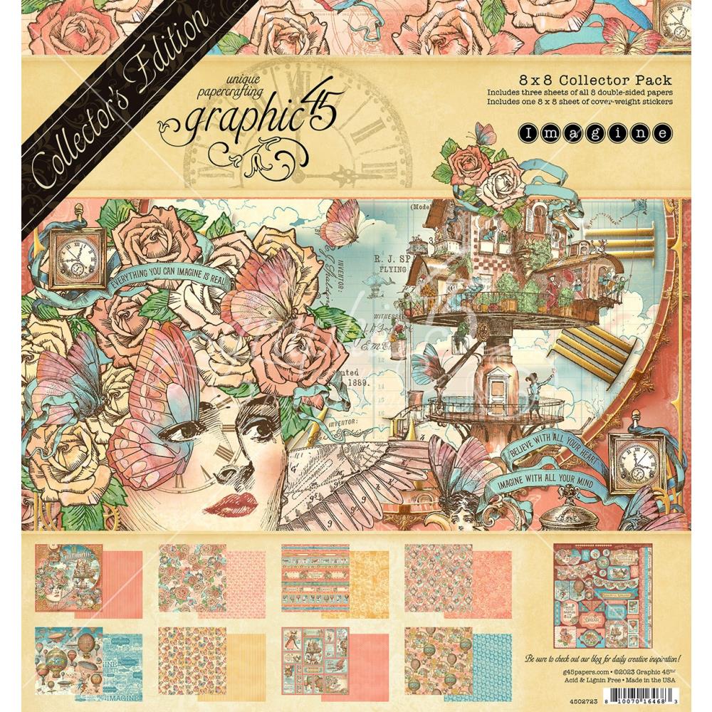 Graphic 45 Collector's Edition - 8x8 Paper Pack - Imagine