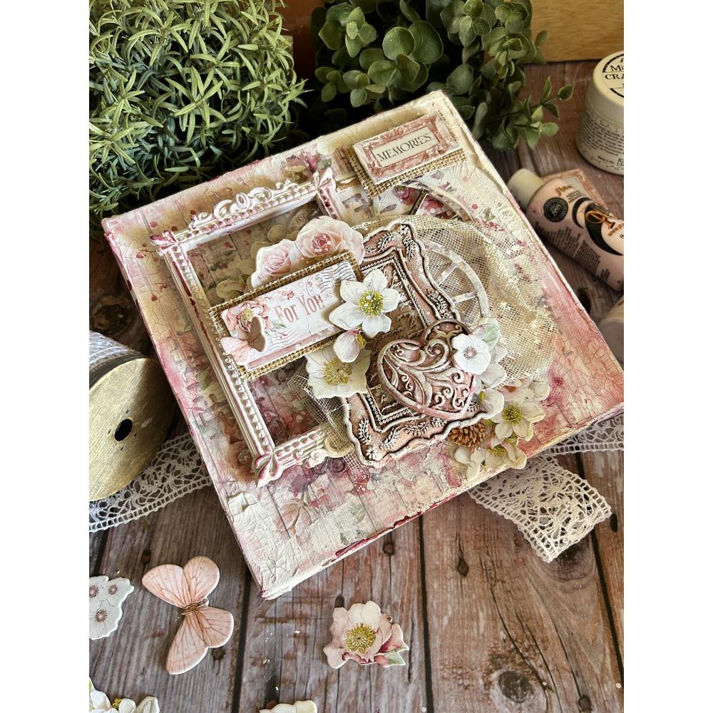 Stamperia Rice Paper Sheet A4 - Roseland Corners With Roses