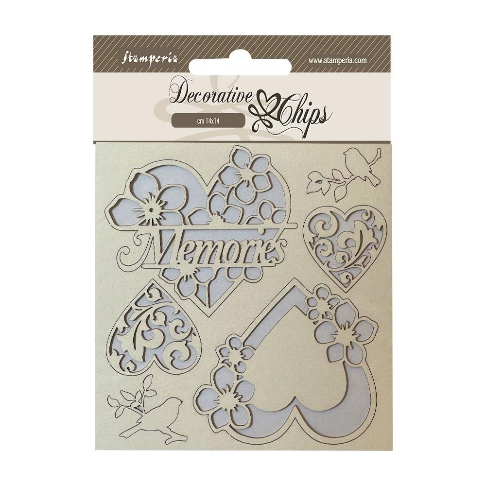Stamperia Decorative Chips - Blue Land Memories