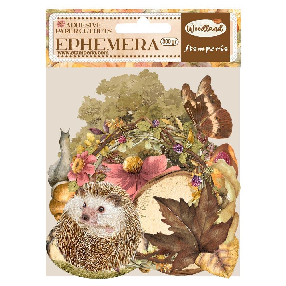 Stamperia Cardstock Ephemera Adhesive Paper Cut Outs - Woodland