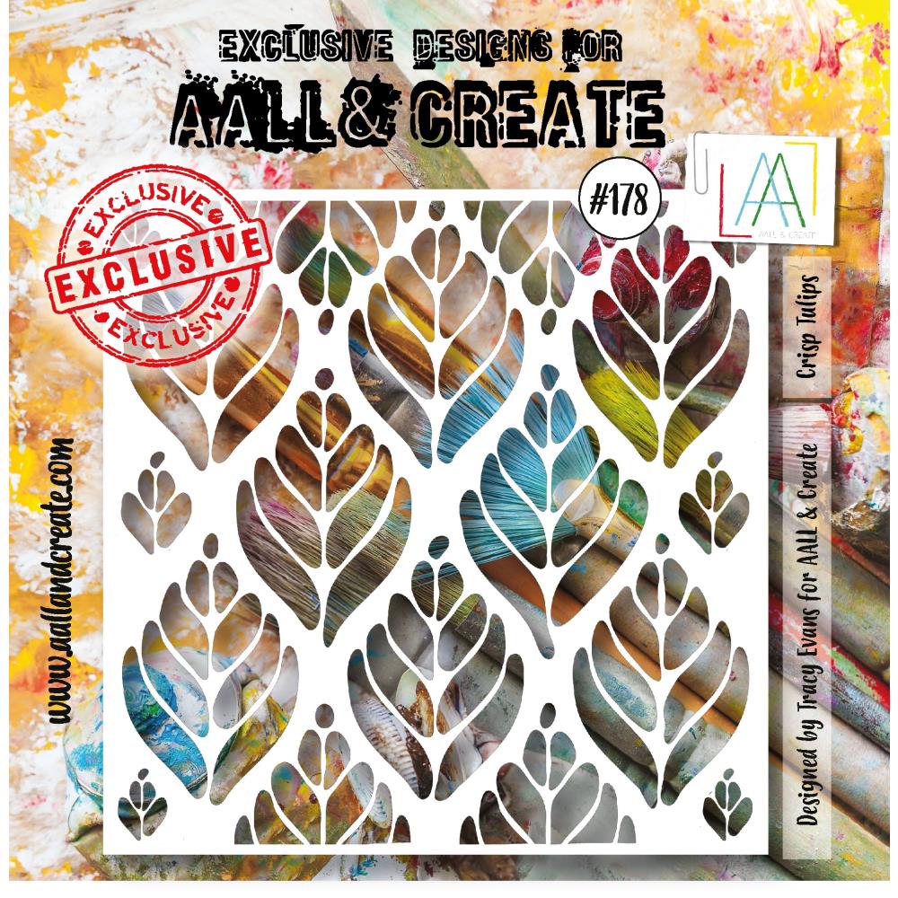 AALL And Create Stencil 6x6 - Crisp Tulips