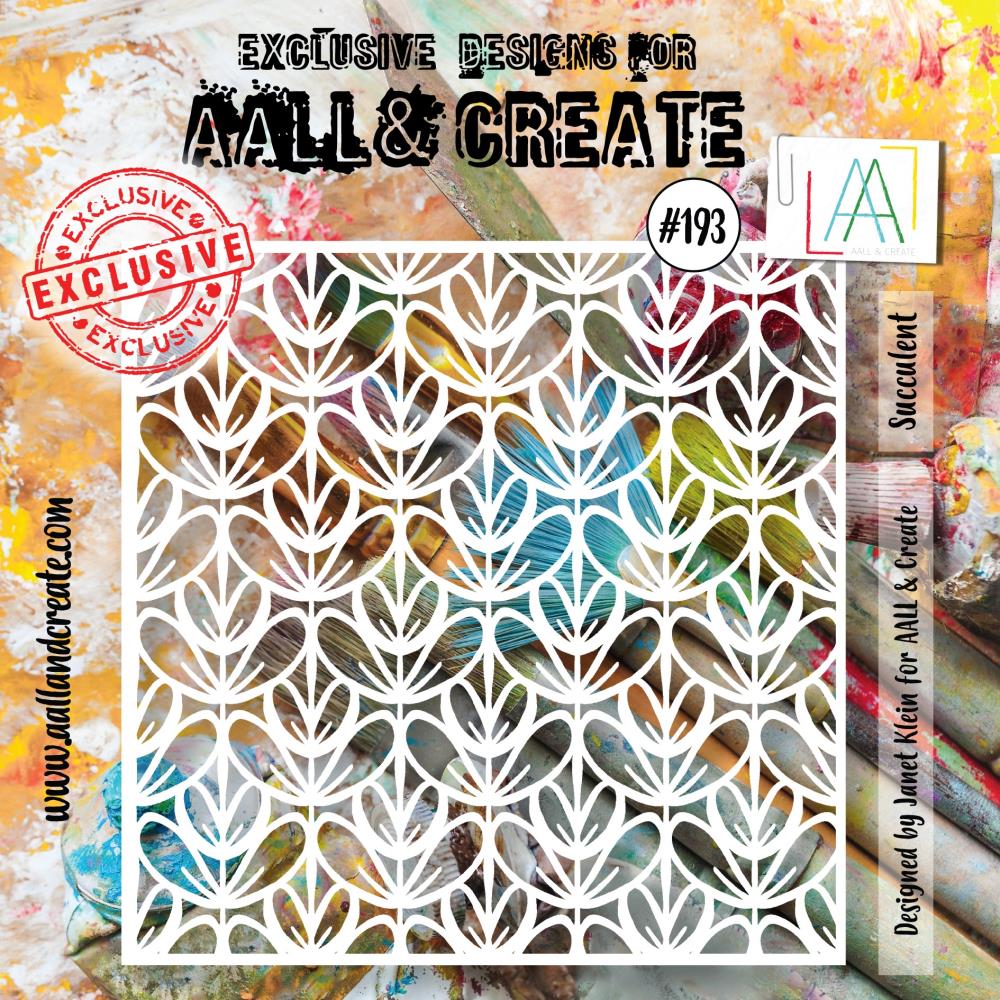 AALL And Create Stencil 6x6 - Succulent