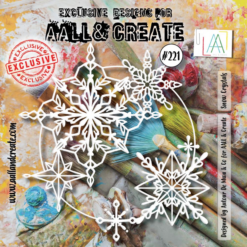 AALL And Create Stencil 6x6 - Snow Crystals