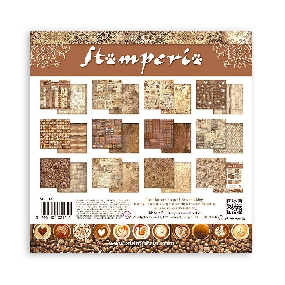 Stamperia Maxi Backgrounds Selection Double-Sided Paper Pad - 12x12 - Coffee And Chocolate