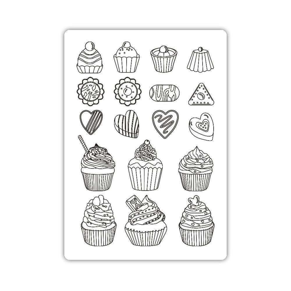 Stamperia Silicone Mould A5 - Coffee And Chocolate Sweets