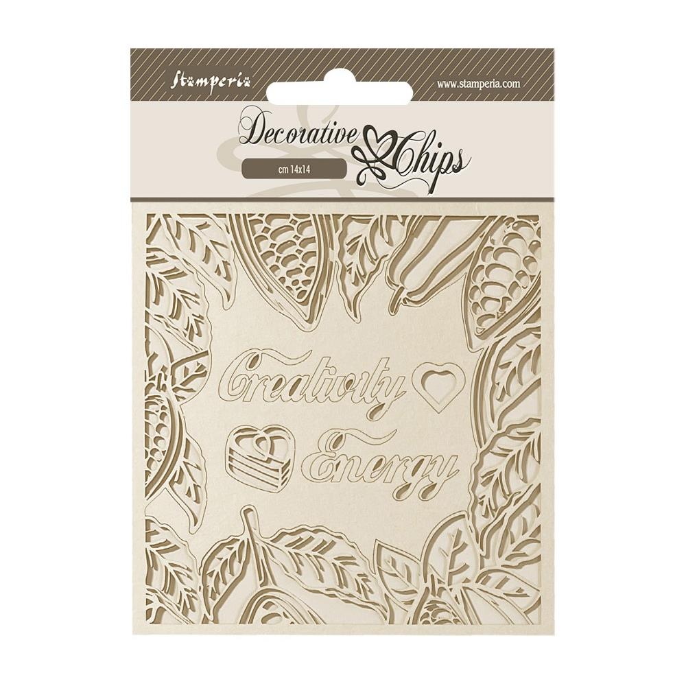 Stamperia Decorative Chips - Coffee And Chocolate Creativity Energy