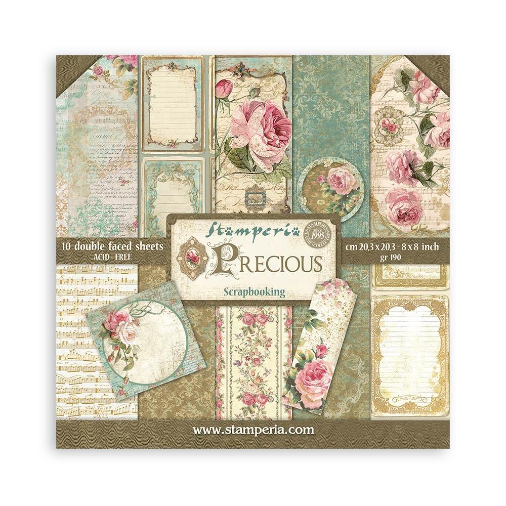 Stamperia Double-Sided Paper Pad 8x8 - Precious