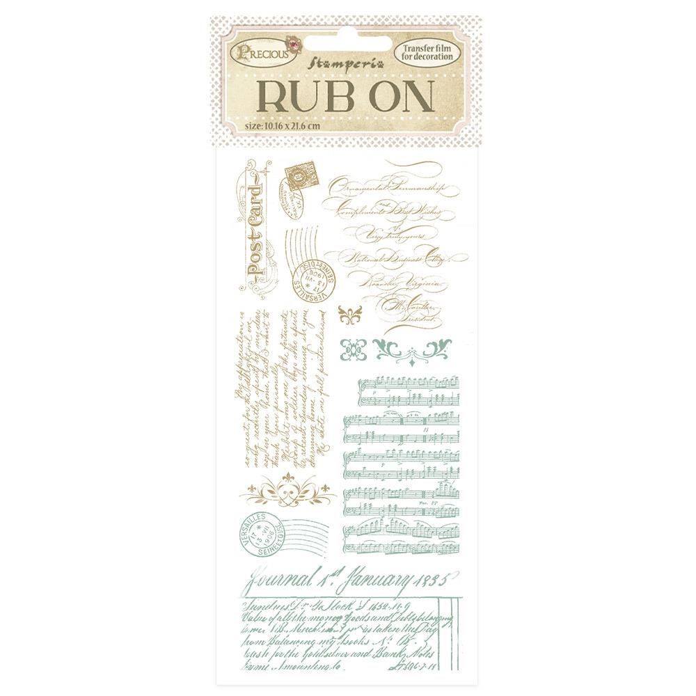 Stamperia Rub-On - Precious Post Card