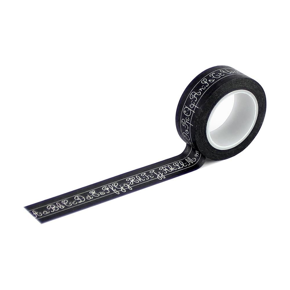Echo Park Wahsi Tape - Off To School Cursive Alphabet