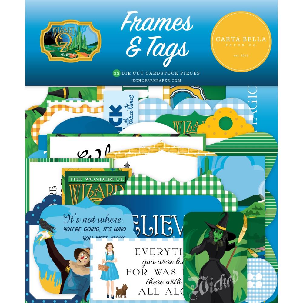 Carta Bella Cardstock Ephemera Frames & Tags - Wizard Of Oz