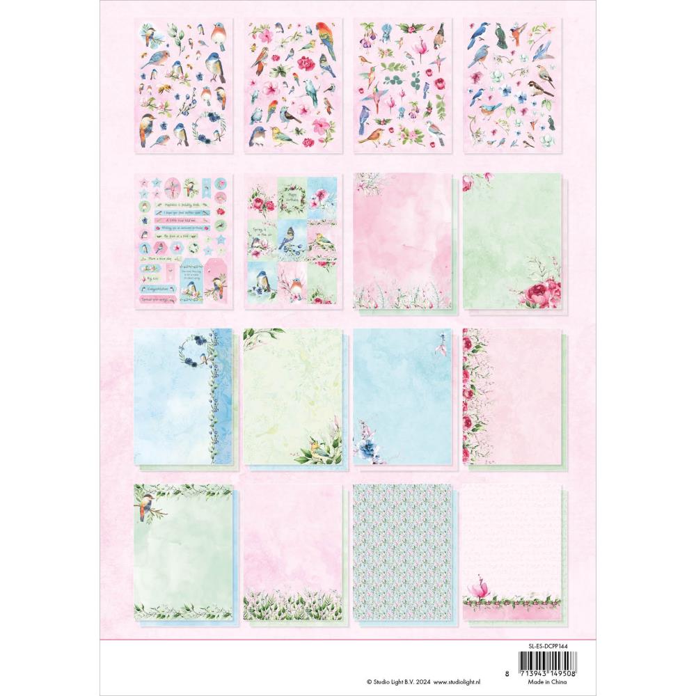 Studio Light Essentials Die-Cut Paper Pad A4 - Nr. 144 Spring Birds