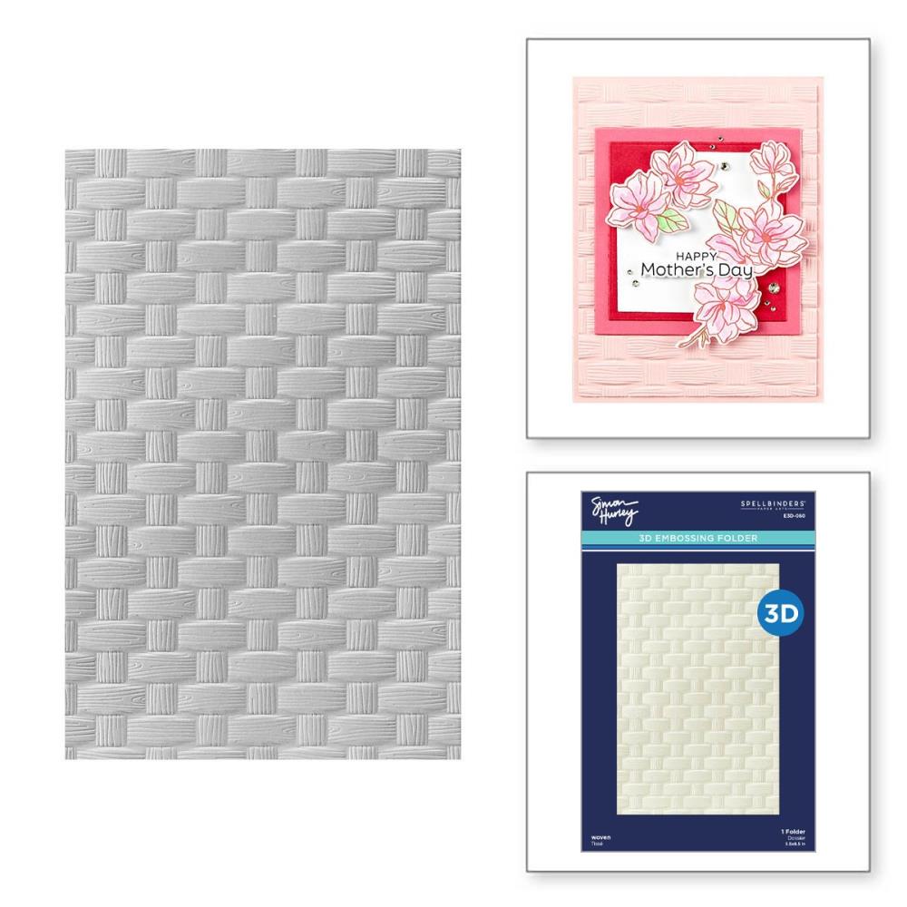 Spellbinders 3D Embossing Folder - Woven Spring Sampler