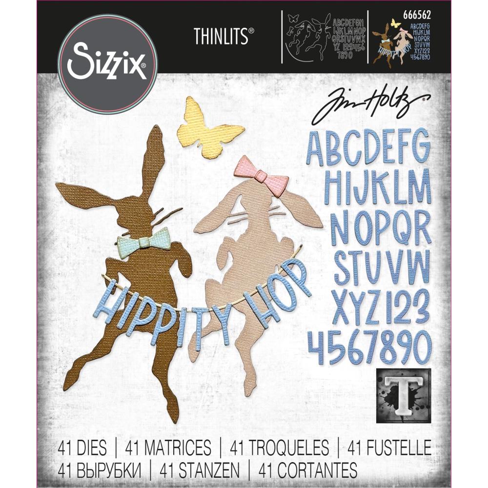 Sizzix Thinlits Dies By Tim Holtz - Vault Hippity Hop