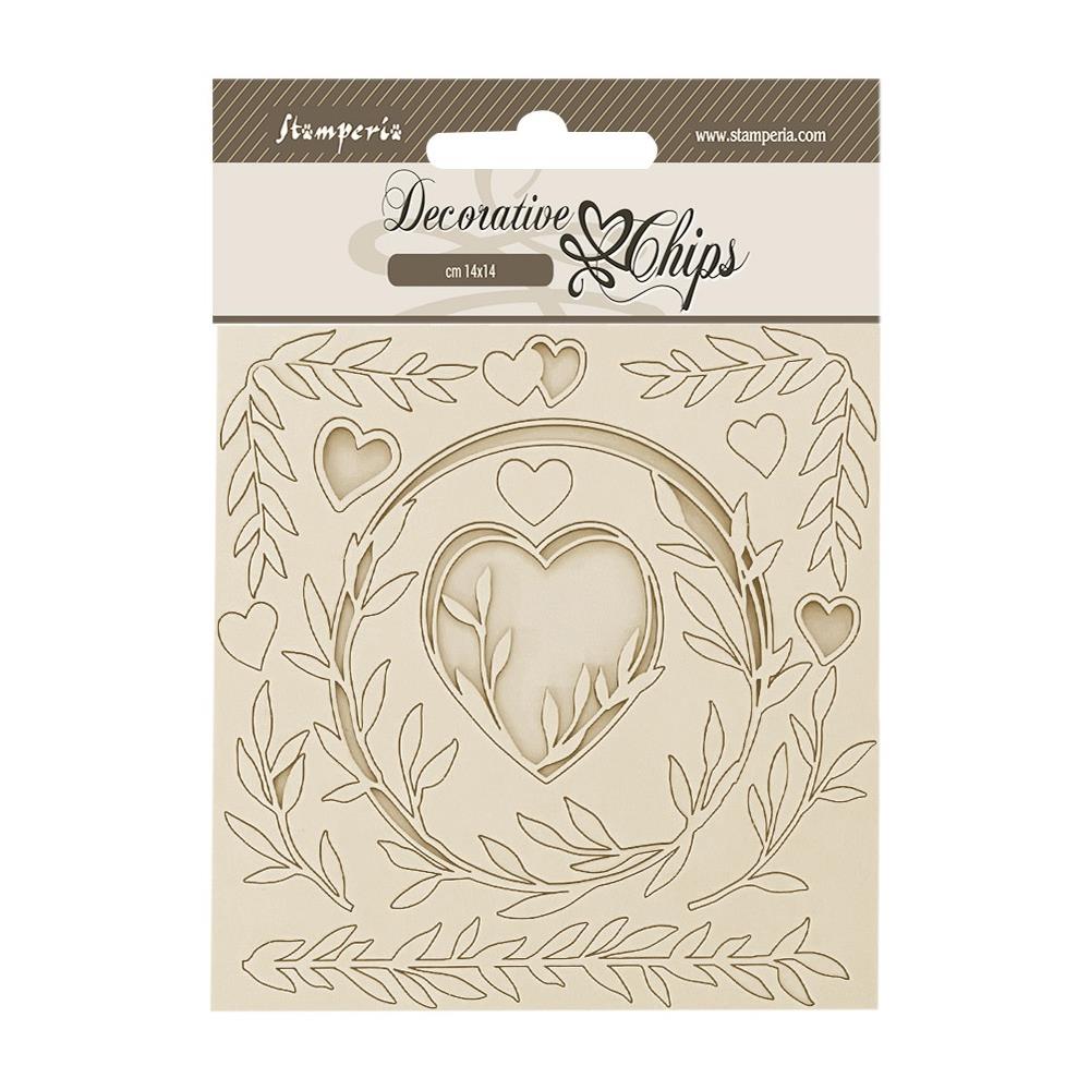 Stamperia Decorative Chips - Romance Forever Hearts