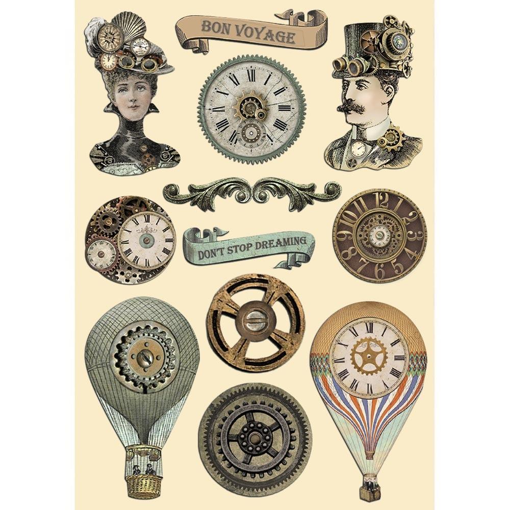 Stamperia Wooden Shapes A5 - Voyages Fantastiques