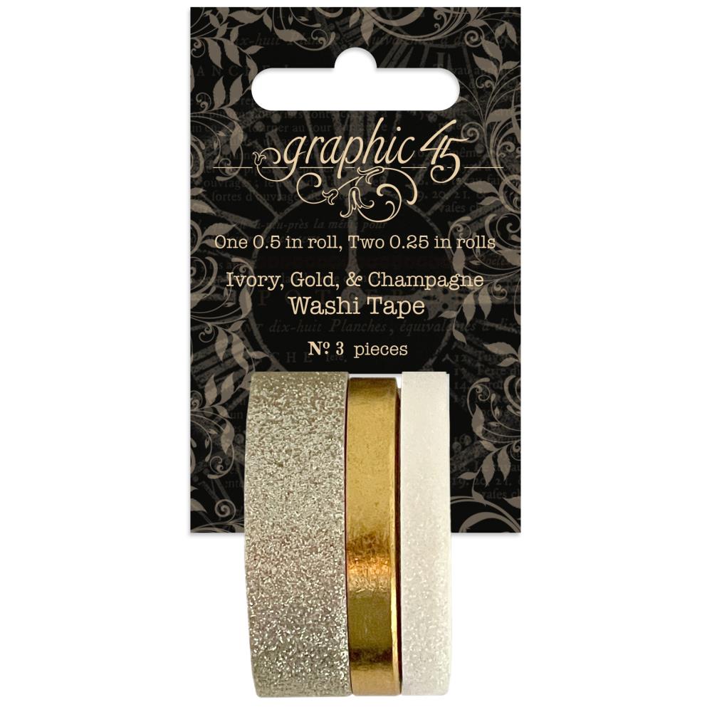 Graphic 45 Staples Glitter and Gloss Washi Tape Set