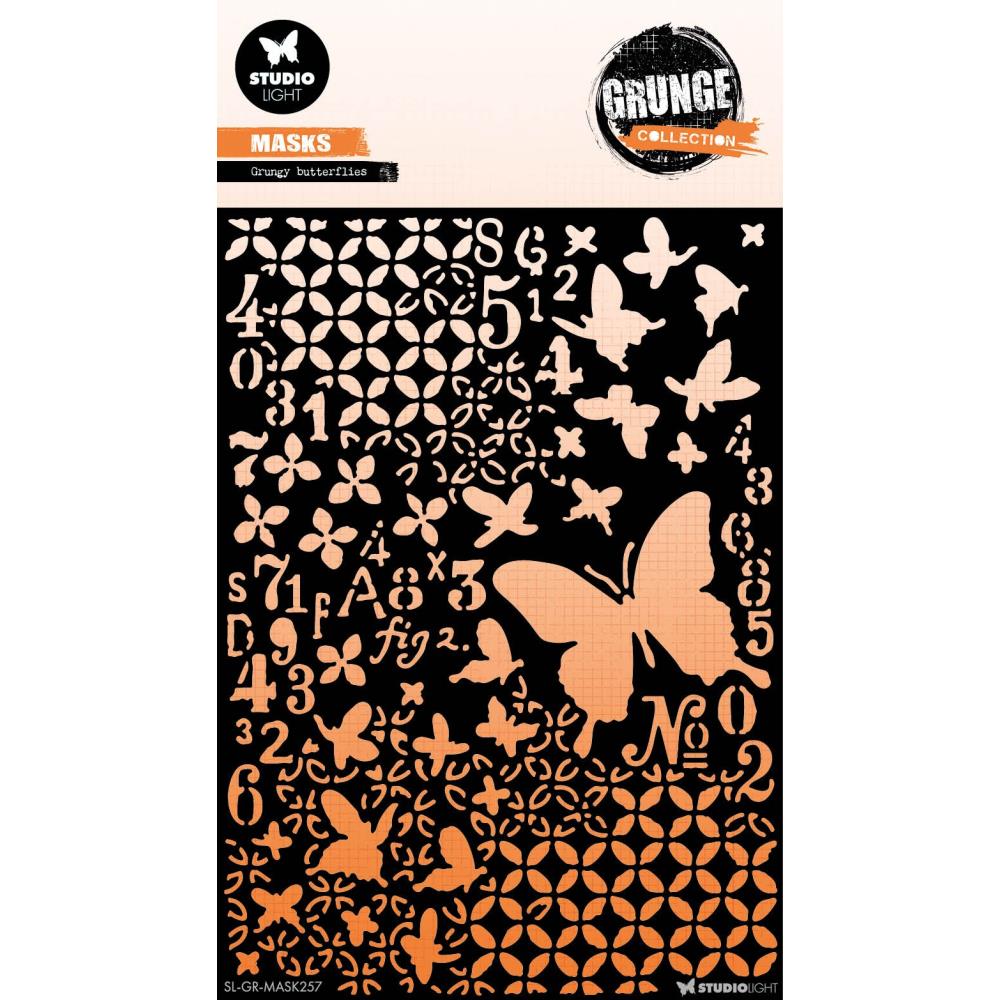 Studio Light Grunge Stencil - Nr. 257 Butterflies