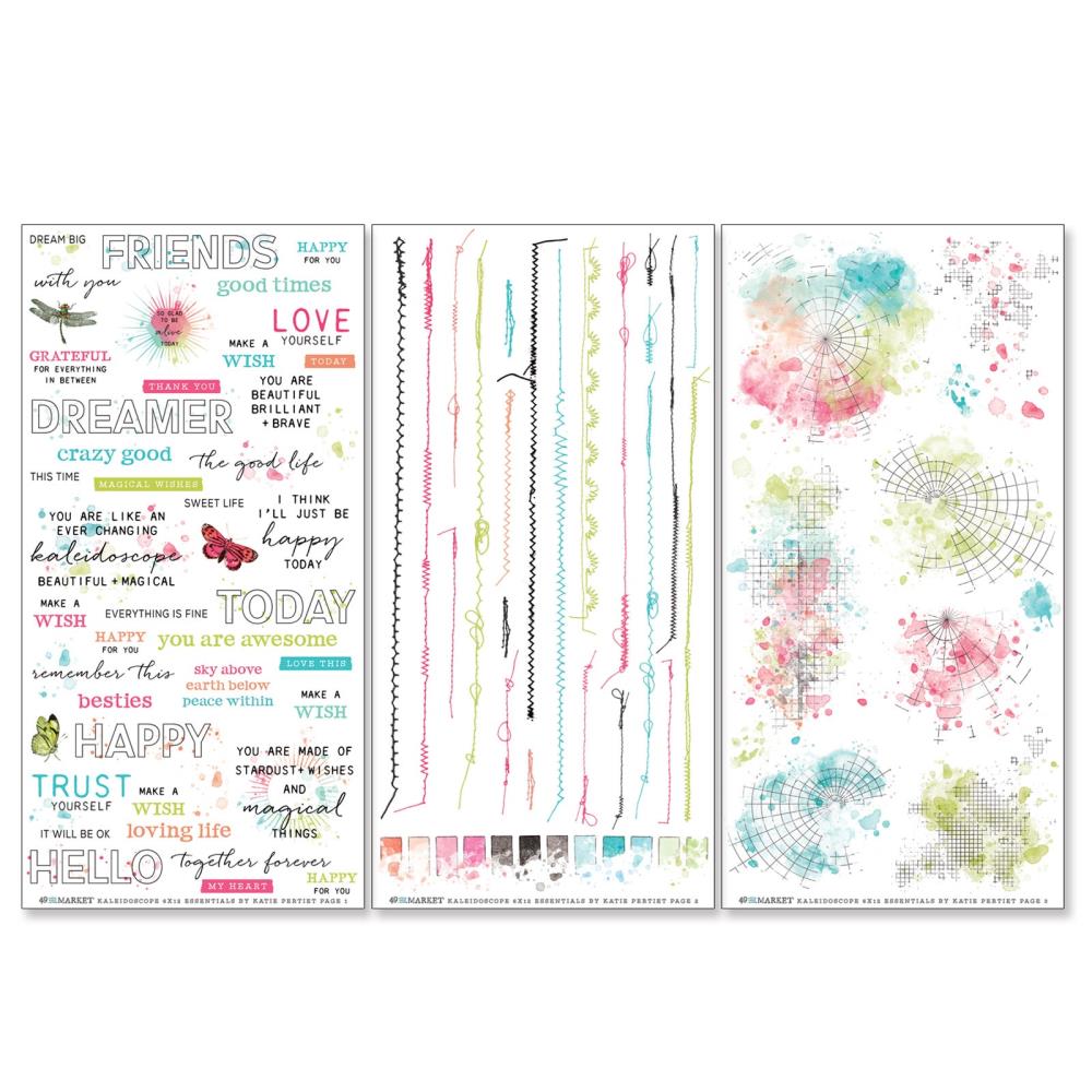 49 And Market Rub-On Transfer Set - Essentials Kaleidoscope