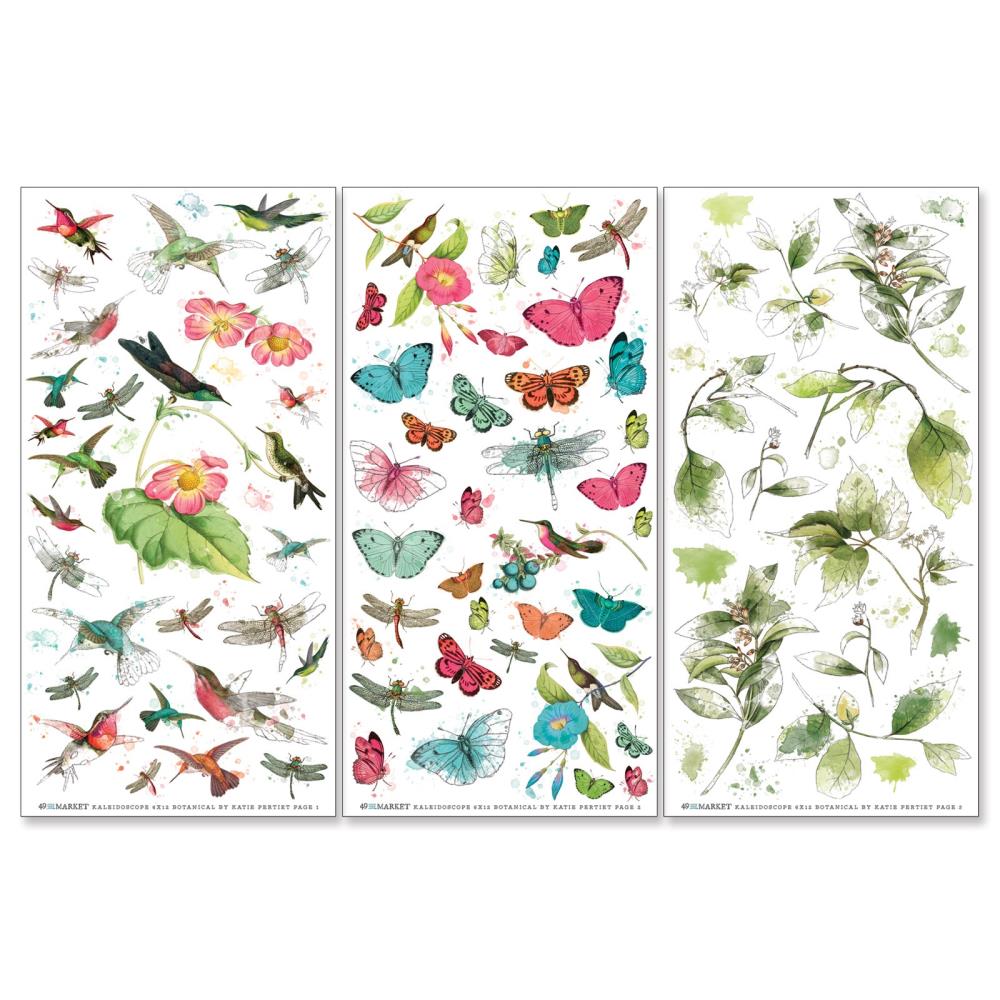 49 And Market Rub-On Transfer Set - Botanical Kaleidoscope