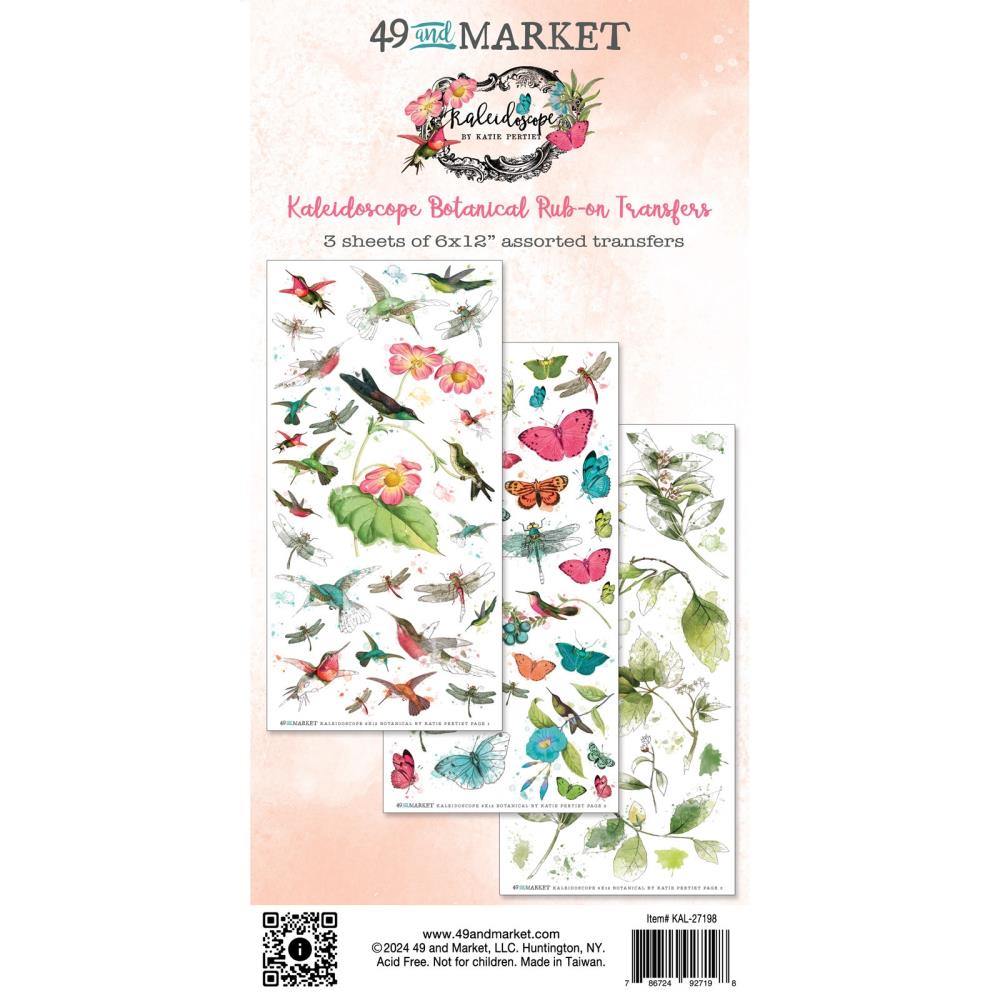 49 And Market Rub-On Transfer Set - Botanical Kaleidoscope