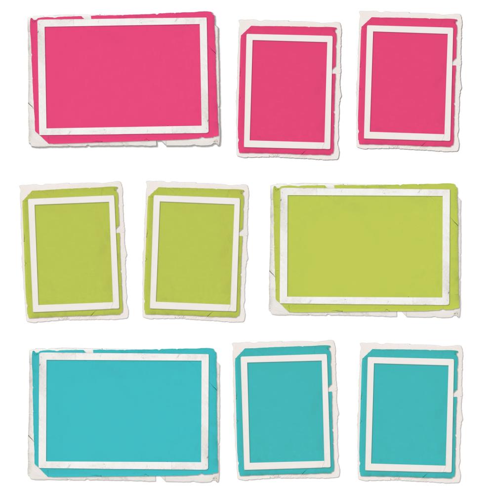 49 And Market Chipboard Set - Stacked Frames Kaleidoscope
